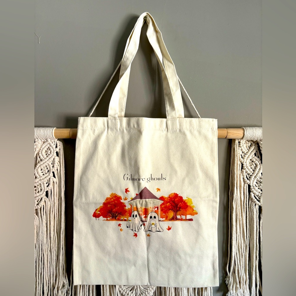 Stars Hollow Tote Bag, Fall Tote Bag, Book Tote Bag, Gilmore Girl Ghouls Tote